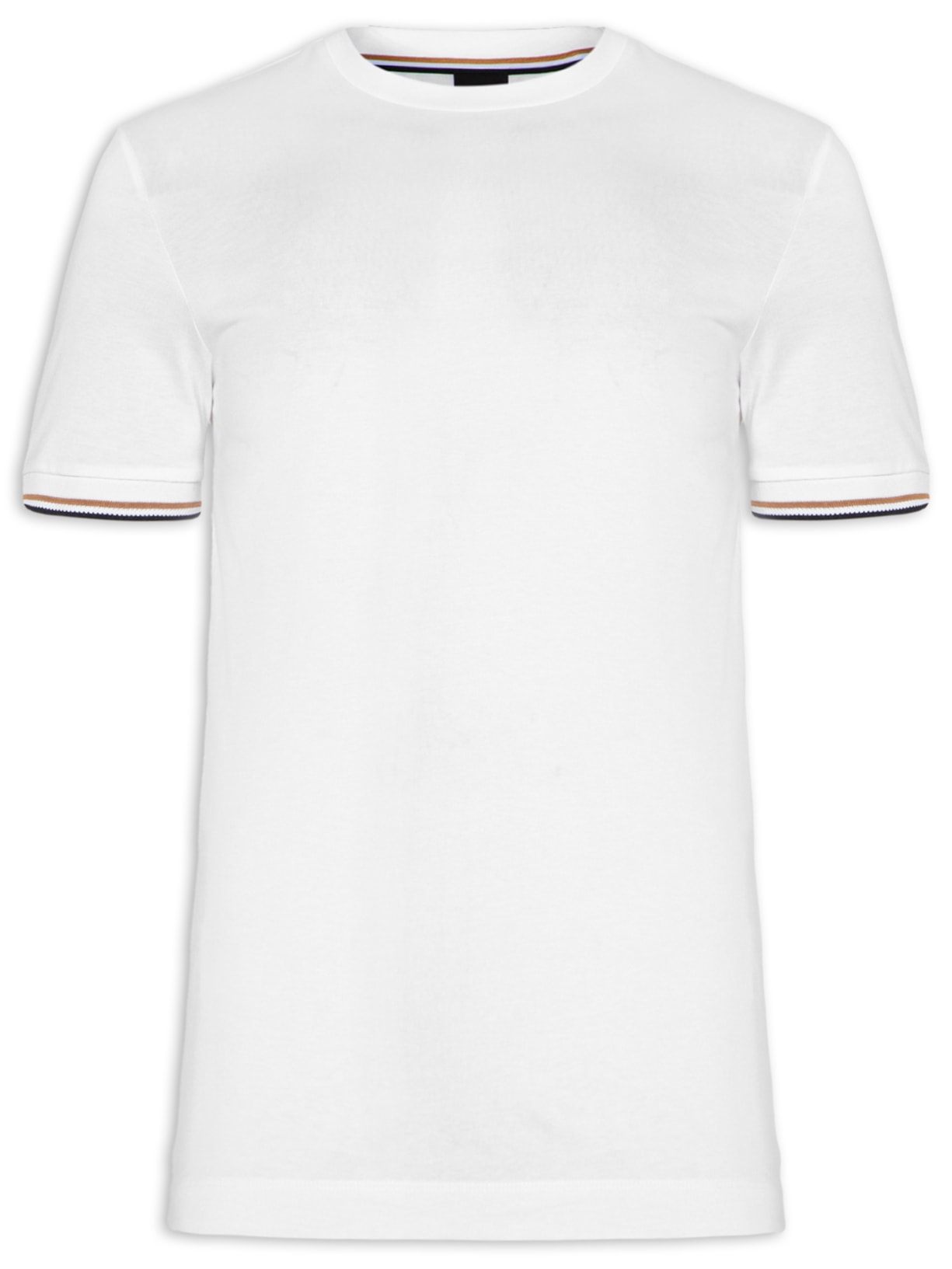 Camiseta Masculina Manga Curta Logo Estampado Thompson Branco Boss