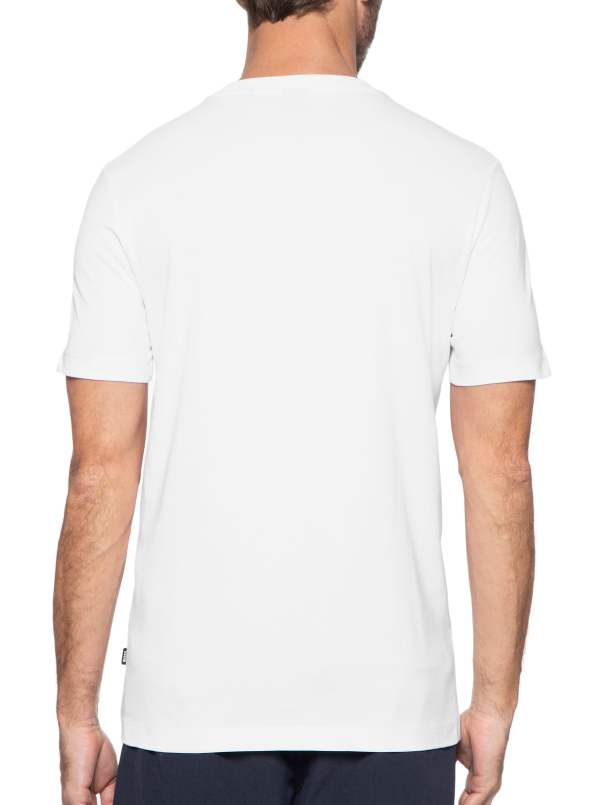 Camiseta Masculina Manga Curta Logo Estampado Thompson Branco Boss