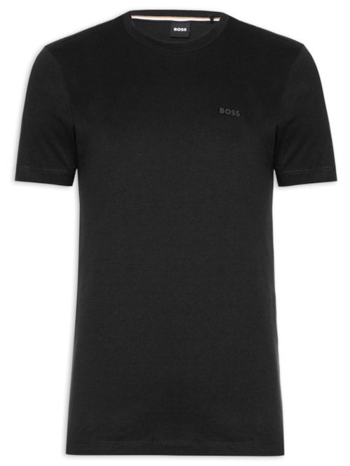 Camiseta Masculina Manga Curta Logo Estampado Thompson - Preto