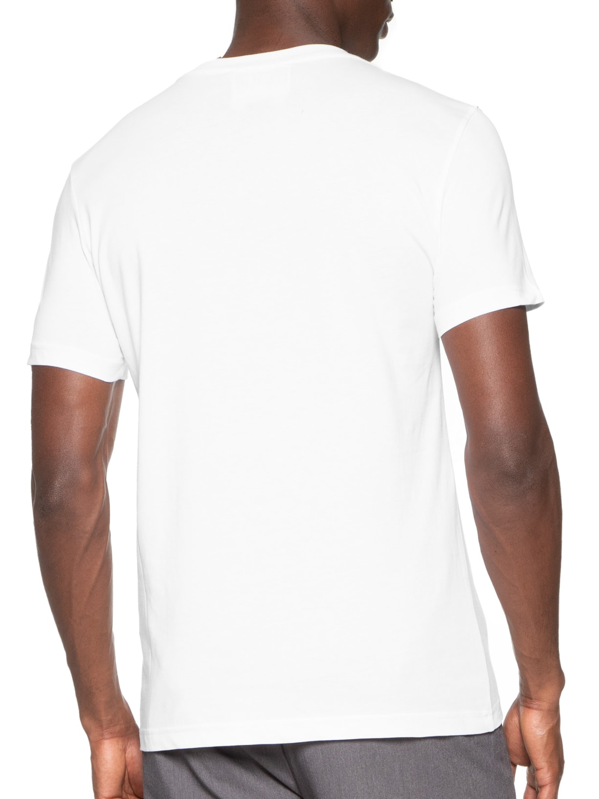 Camiseta Masculina Manga Curta Logo Foil Branco Versace Jeans Couture