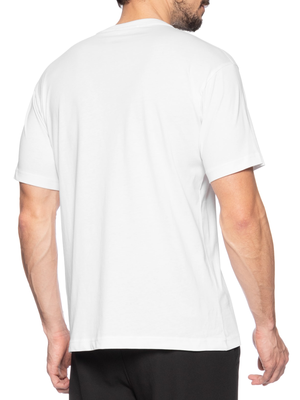 Camiseta Masculina Manga Curta Logo Foil Branco Versace Jeans Couture