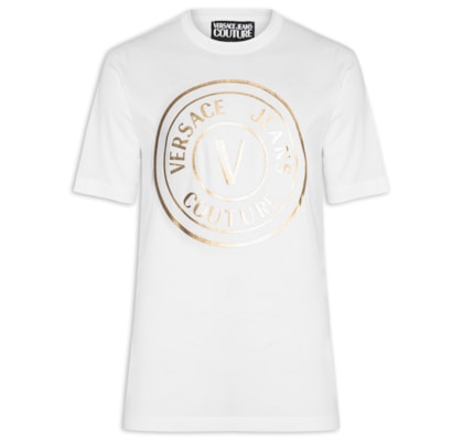 Camiseta Masculina Manga Curta Logo Foil - Branco