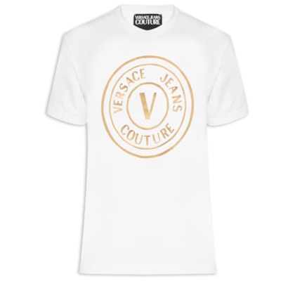 Camiseta Masculina Manga Curta Logo Foil Grande - Branco