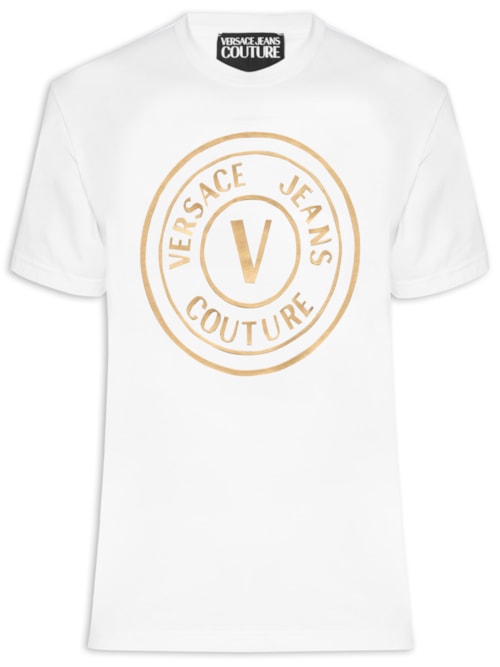 Camiseta Masculina Manga Curta Logo Foil Grande - Branco