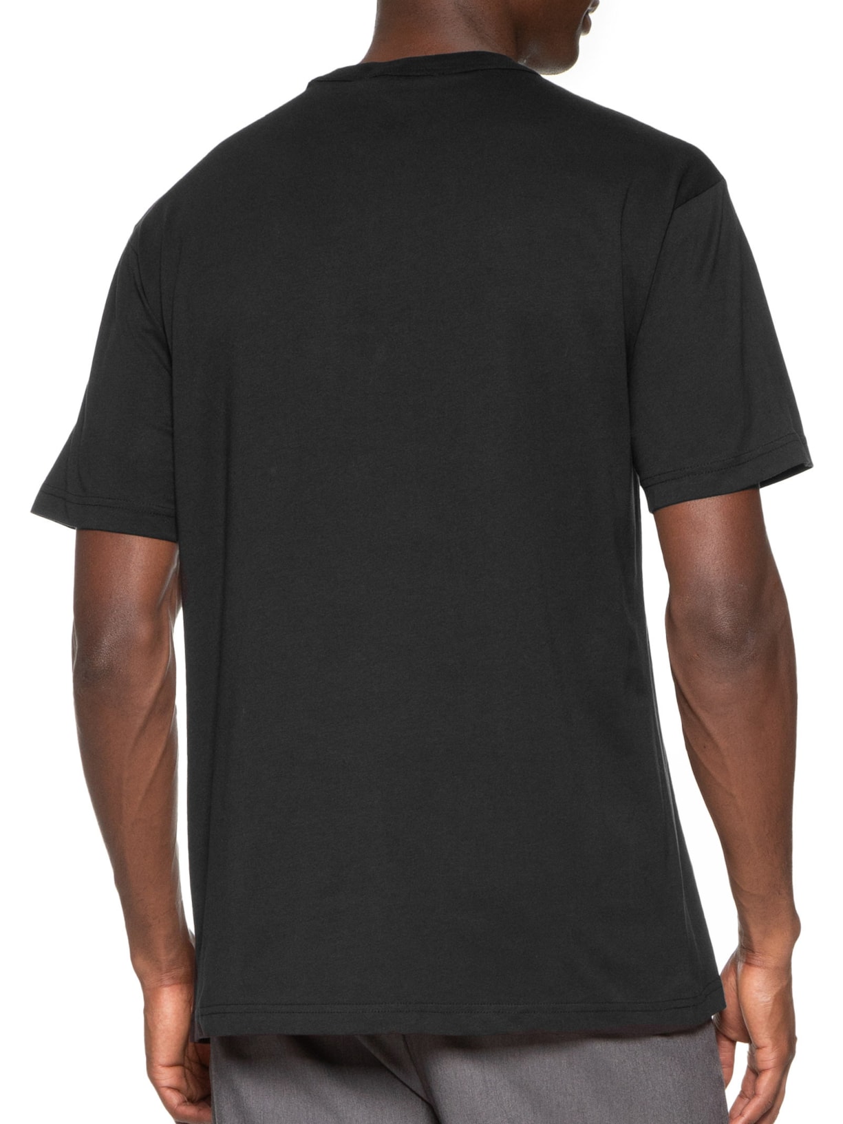 Camiseta Masculina Manga Curta Logo Foil Grande Preto Versace Jeans Couture