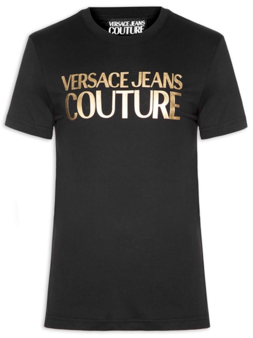 Camiseta Masculina Manga Curta Logo Foil - Preto