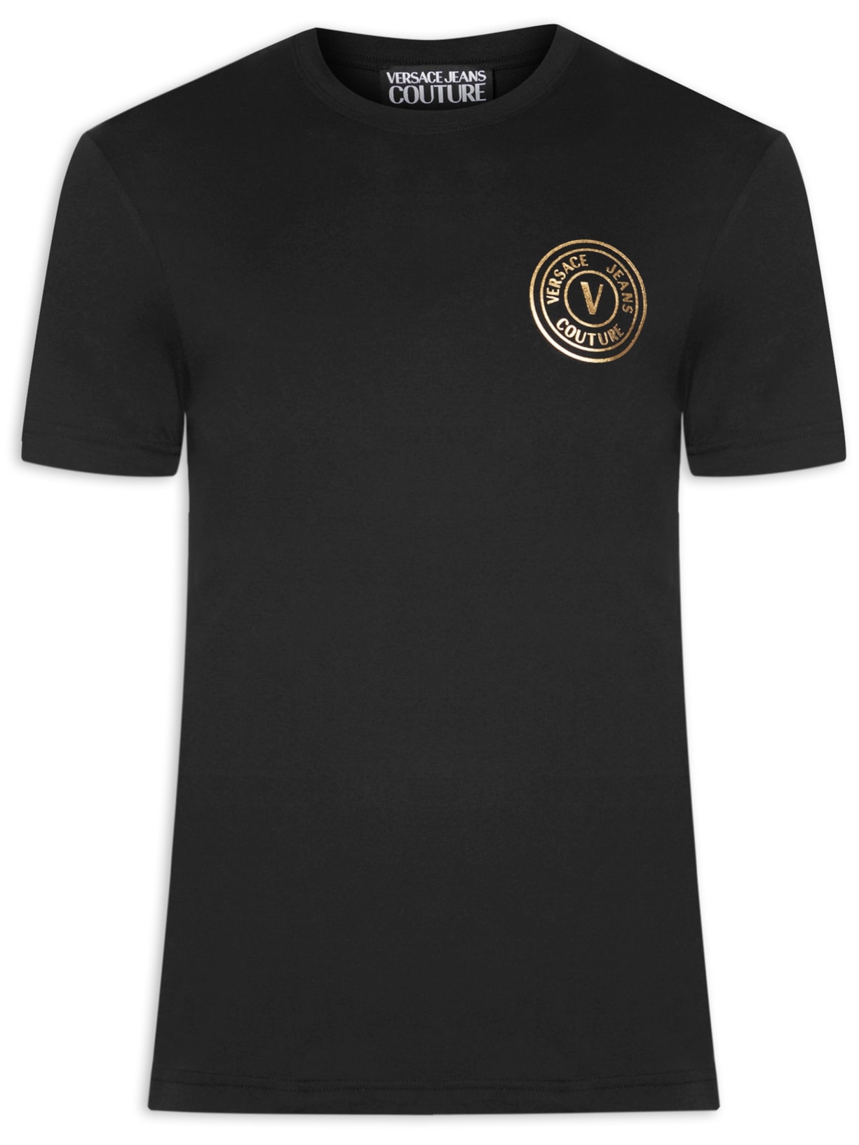 Camiseta Masculina Manga Curta Logo Foil - Preto