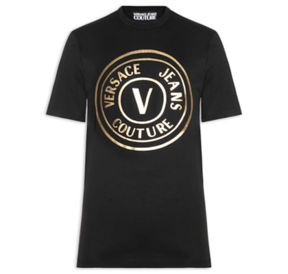 Camiseta Masculina Manga Curta Logo Foil - Preto 