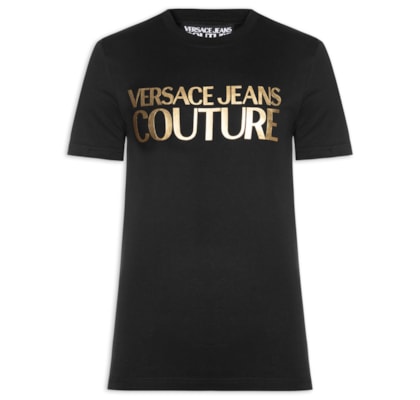 Camiseta Masculina Manga Curta Logo Foil - Preto