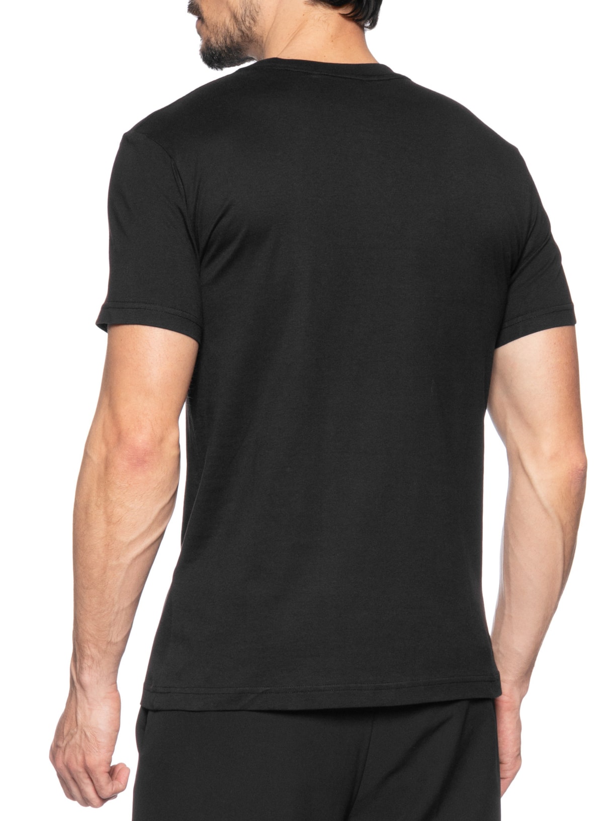 Camiseta Masculina Manga Curta Logo Foil Preto Versace Jeans Couture