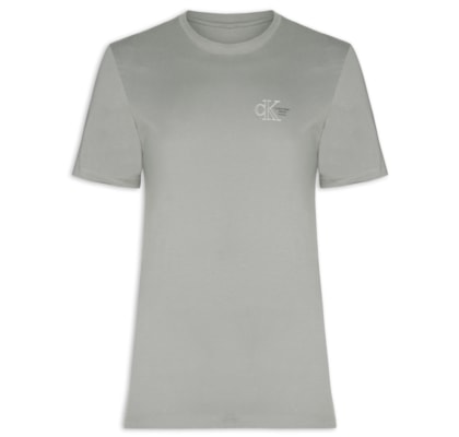 Camiseta Masculina Manga Curta Logo Naturals Peito - Cinza 