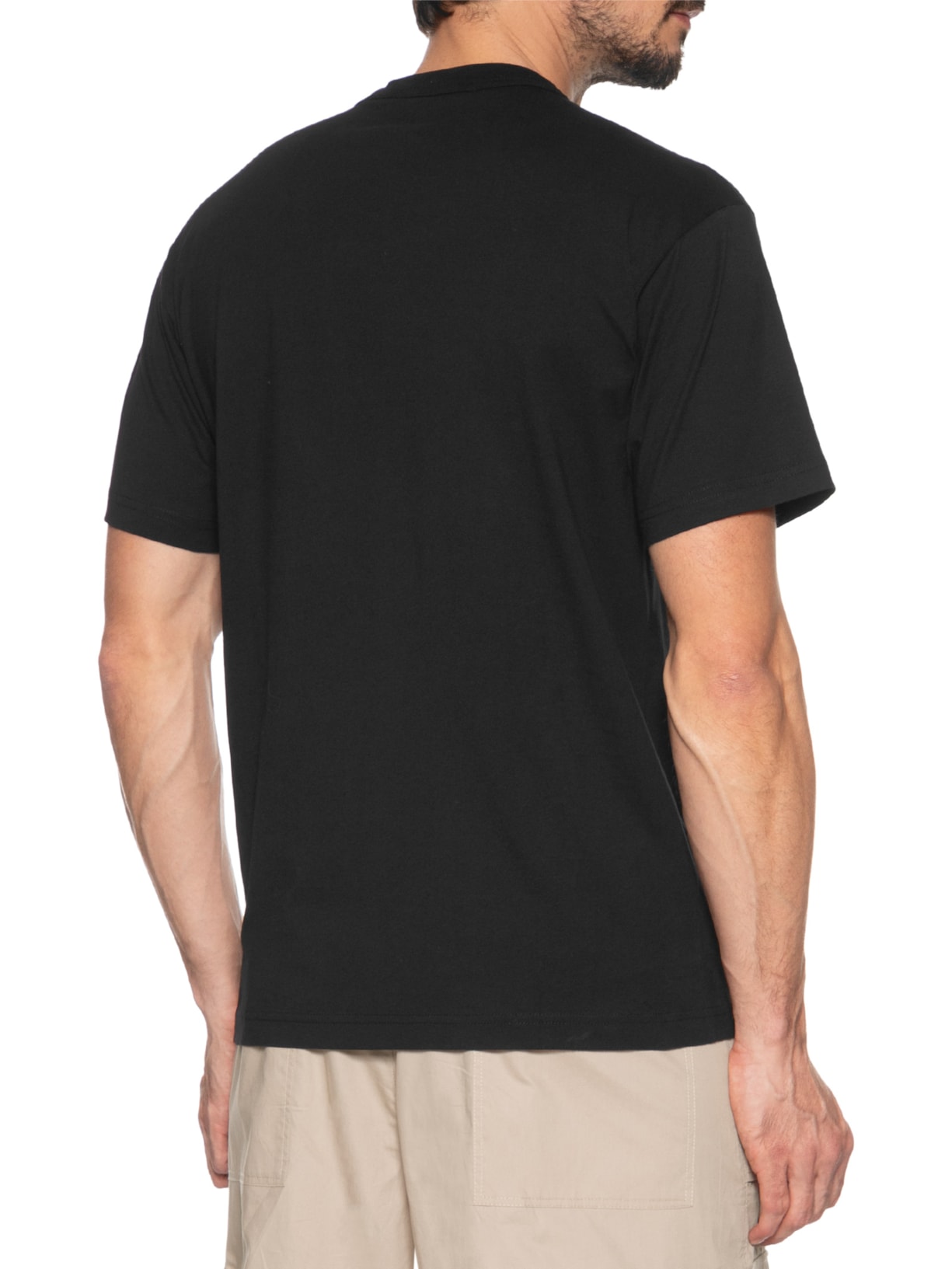 Camiseta Masculina Manga Curta Logo Preto Versace Jeans Couture