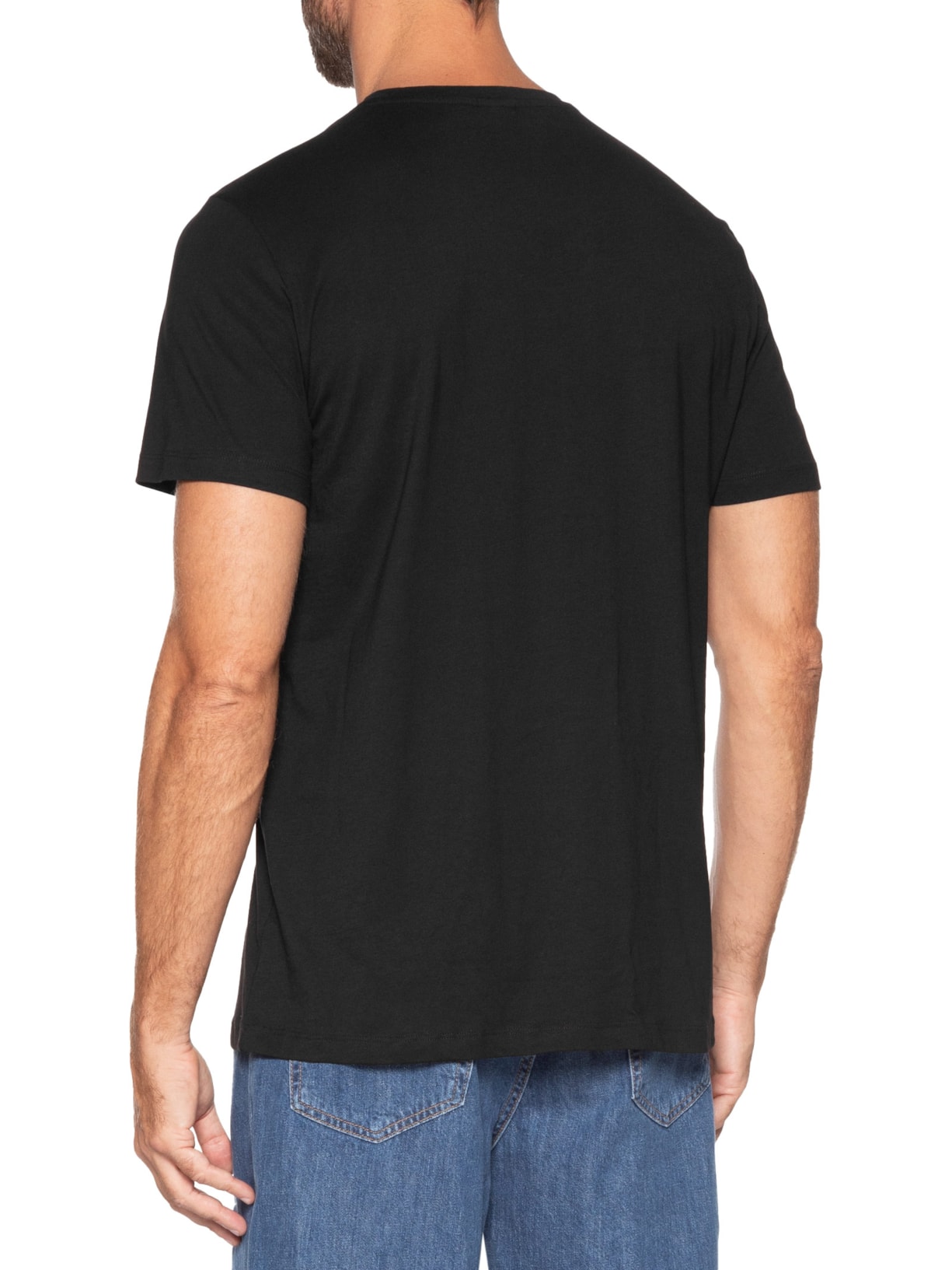 Camiseta Masculina Manga Curta Logo Print RN 24 Preto Boss