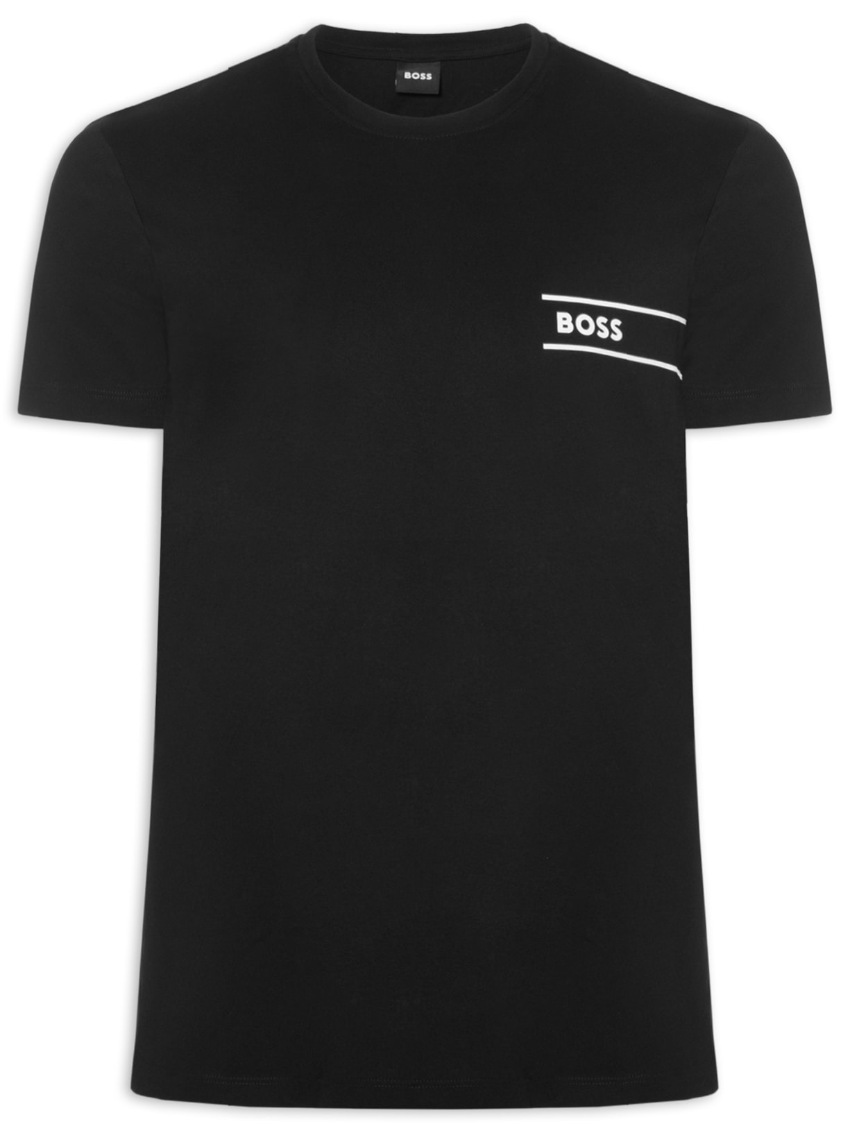 Camiseta Masculina Manga Curta Logo Print RN 24 - Preto