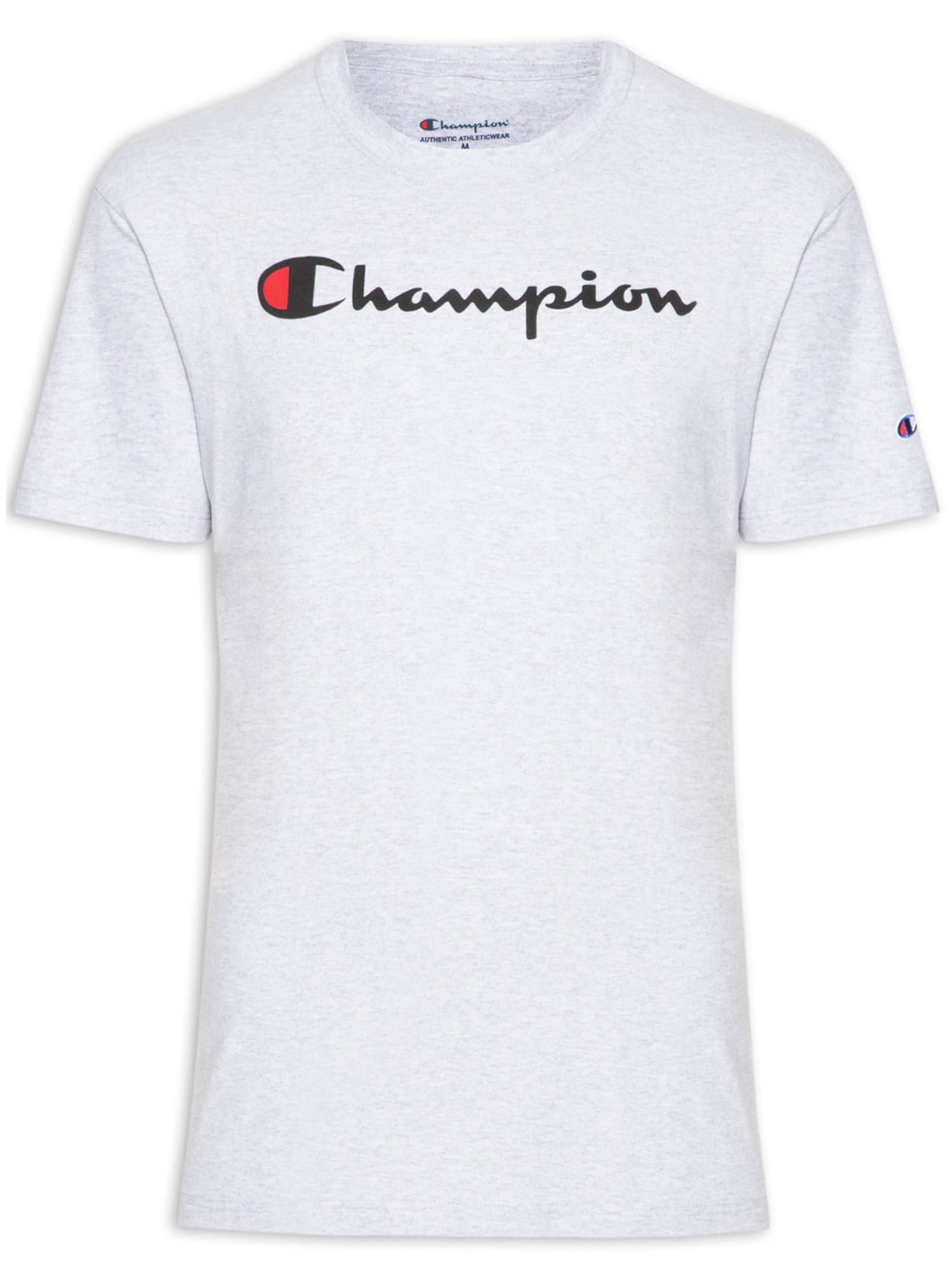 Camiseta Masculina Manga Curta Logo Script Ink - Cinza