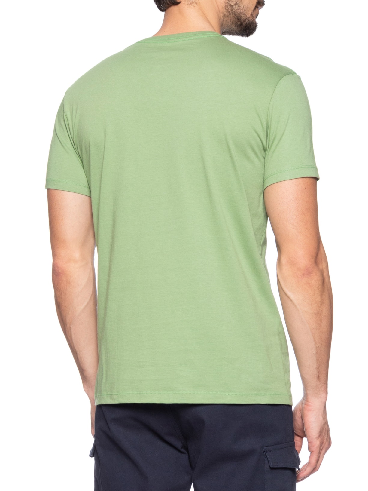 Camiseta Masculina Manga Curta Logo Verde Foxton