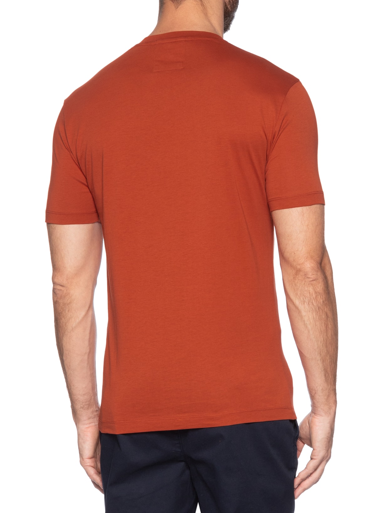Camiseta Masculina Manga Curta Logo Vermelho Emporio Armani