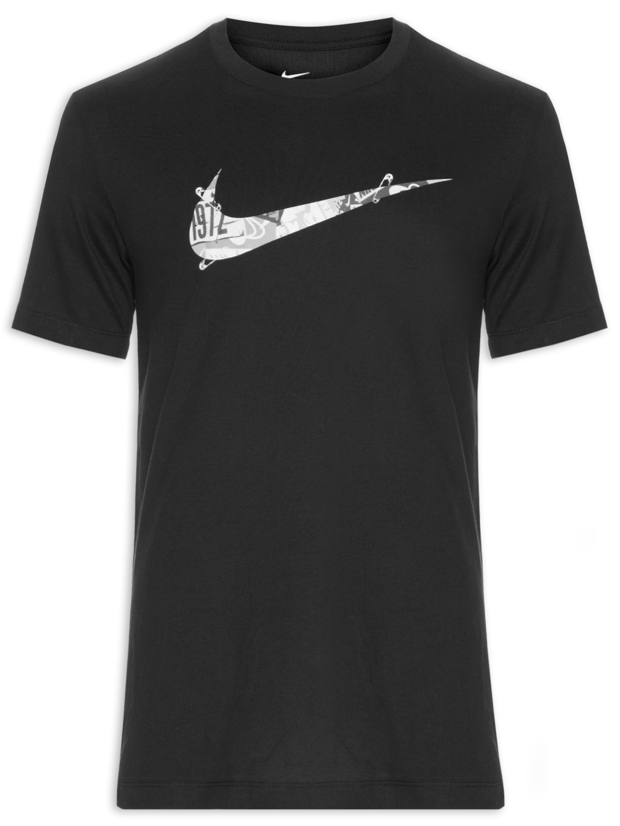 Camiseta Masculina Manga Curta M Df Tee Run En - Preto