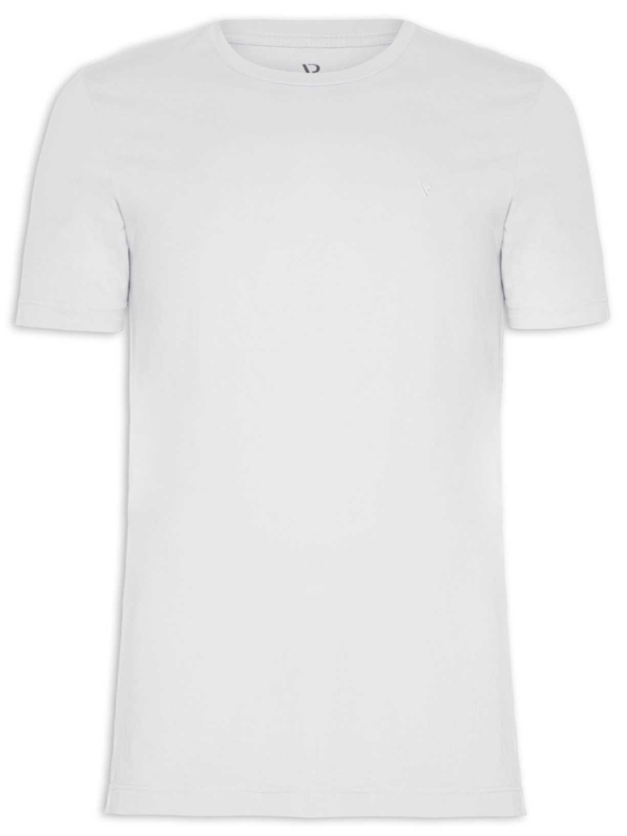 Camiseta Masculina Manga Curta Malha Básica - Cinza