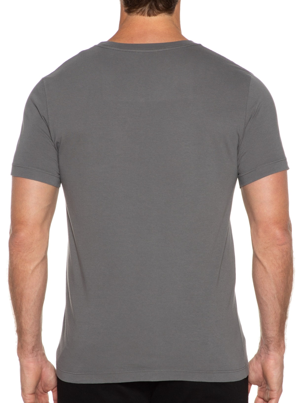 Camiseta Masculina Manga Curta Malha Básica V Cinza Vr