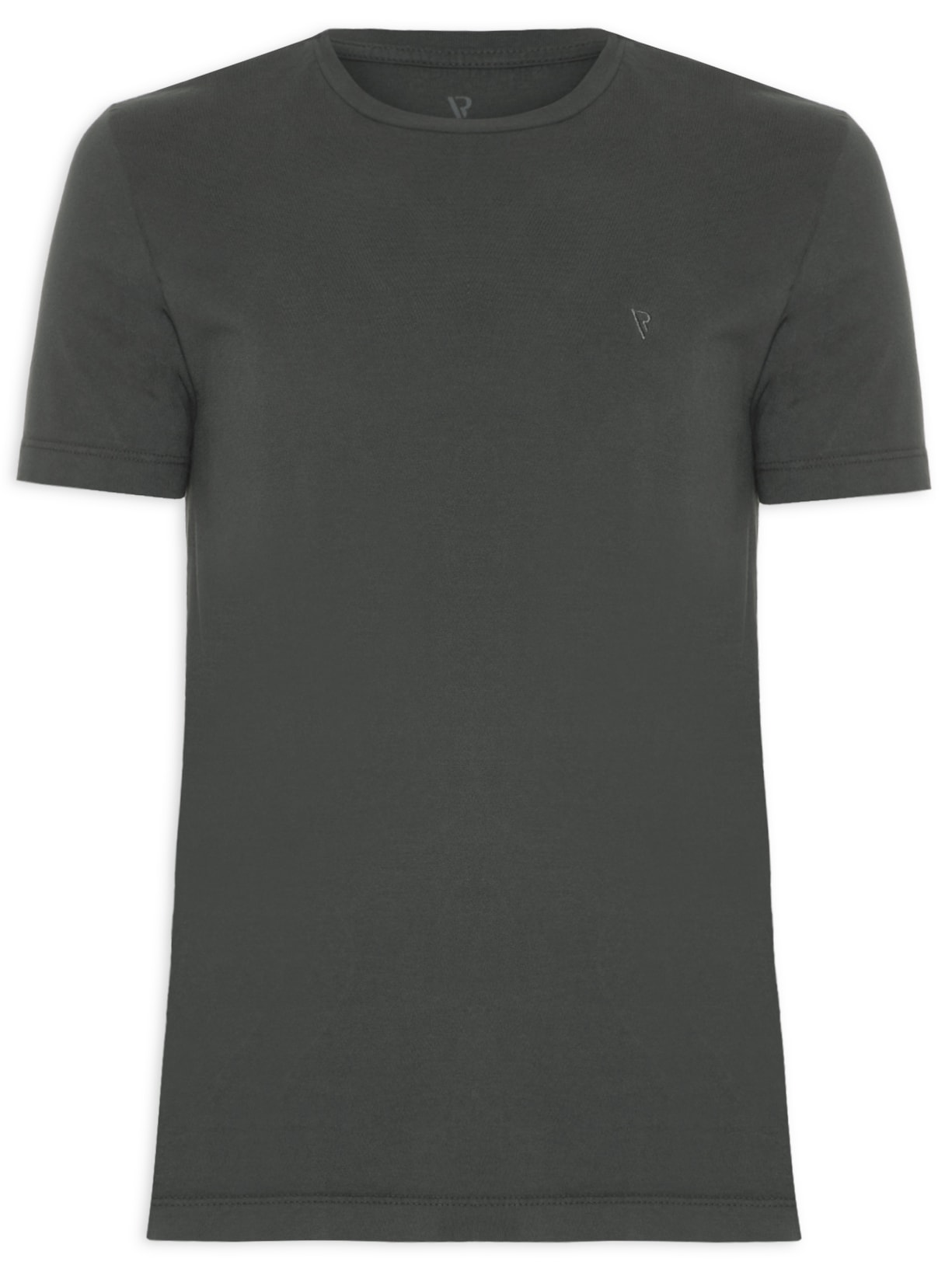 Camiseta Masculina Manga Curta Malha Básica - Verde