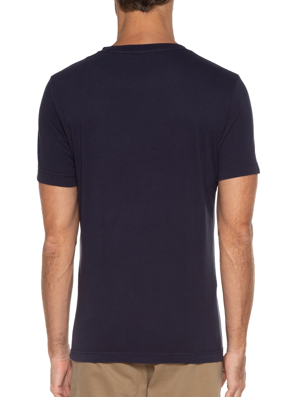 Camiseta Masculina Manga Curta Malha Gd Basica Careca Azul Vr