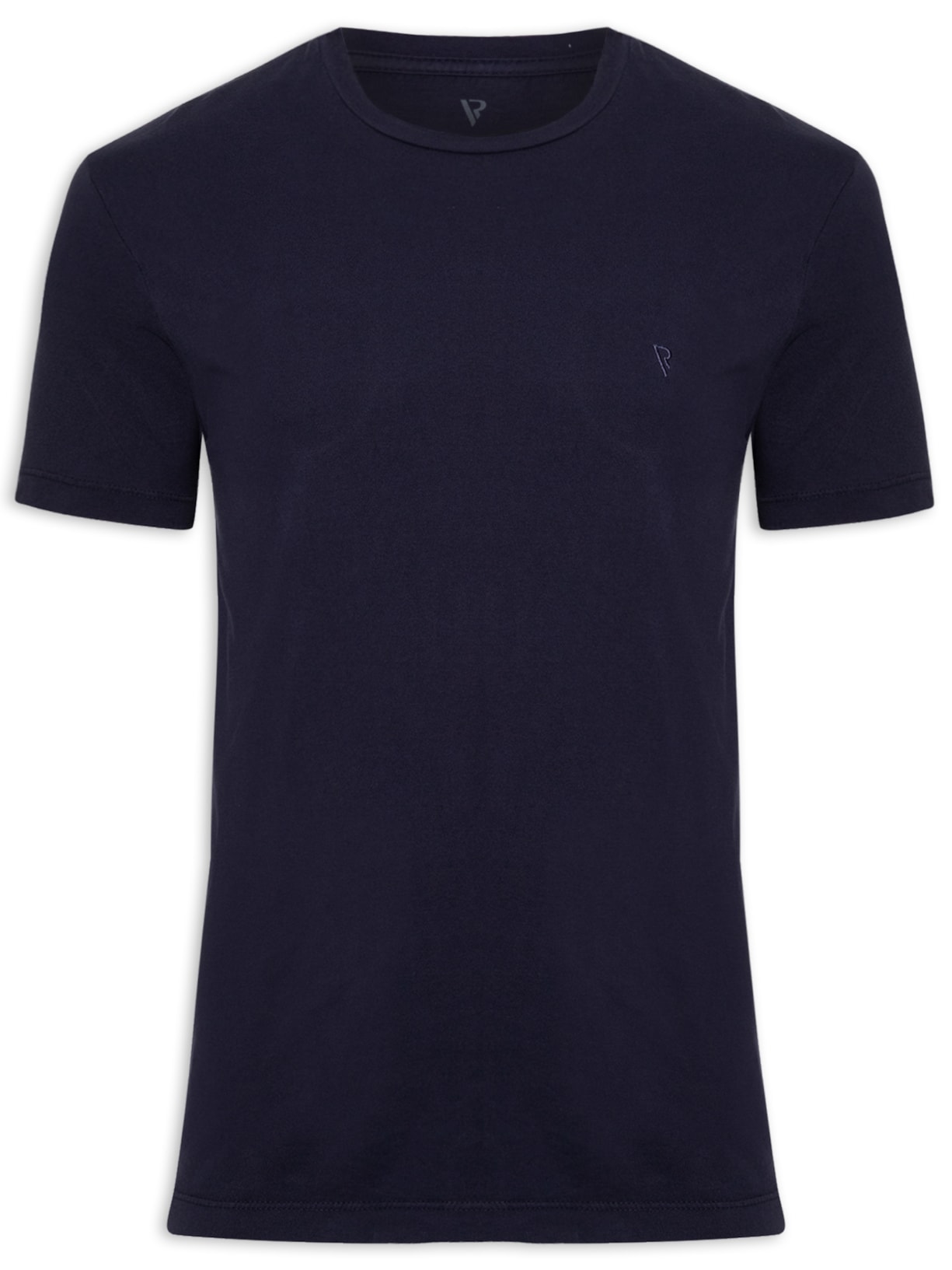 Camiseta Masculina Manga Curta Malha Gd Basica Careca - Azul