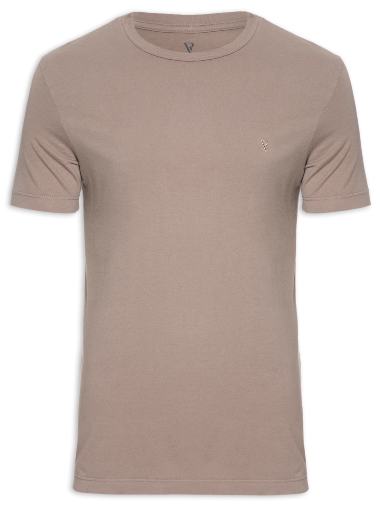 Camiseta Masculina Manga Curta Malha Gd Basica Careca Cinza Vr