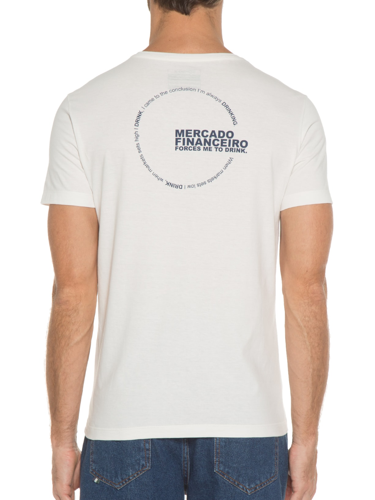 Camiseta Masculina Manga Curta Merc. Forces Drink Off White Sergio K