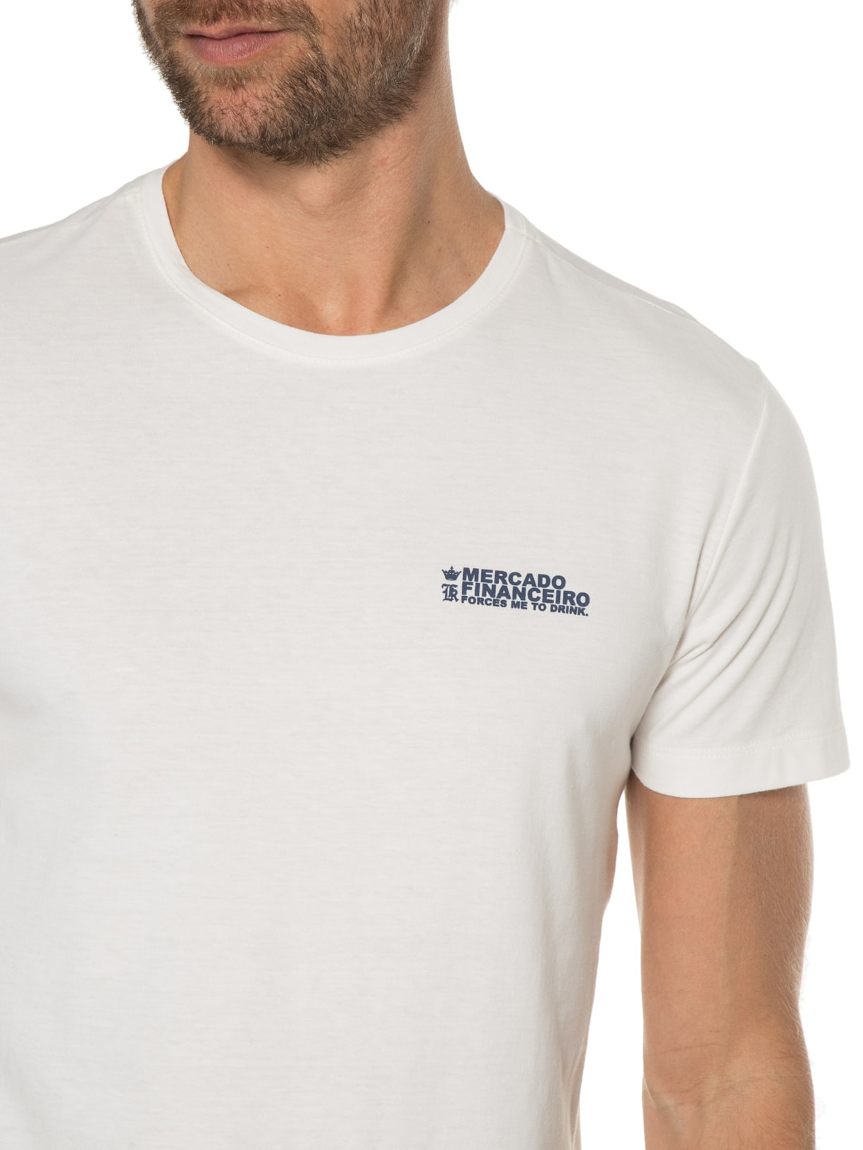 Camiseta Masculina Manga Curta Merc. Forces Drink Off White Sergio K