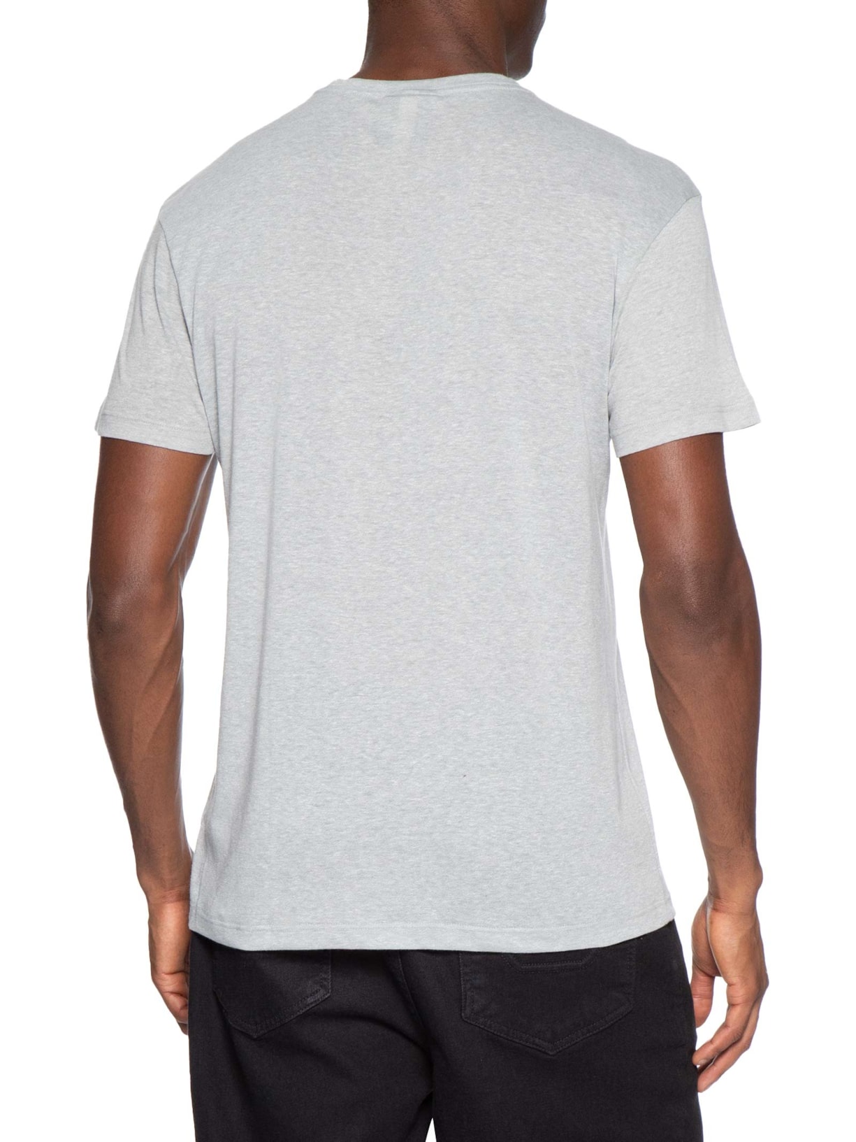 Camiseta Masculina Manga Curta Mescla Cinza Reserva