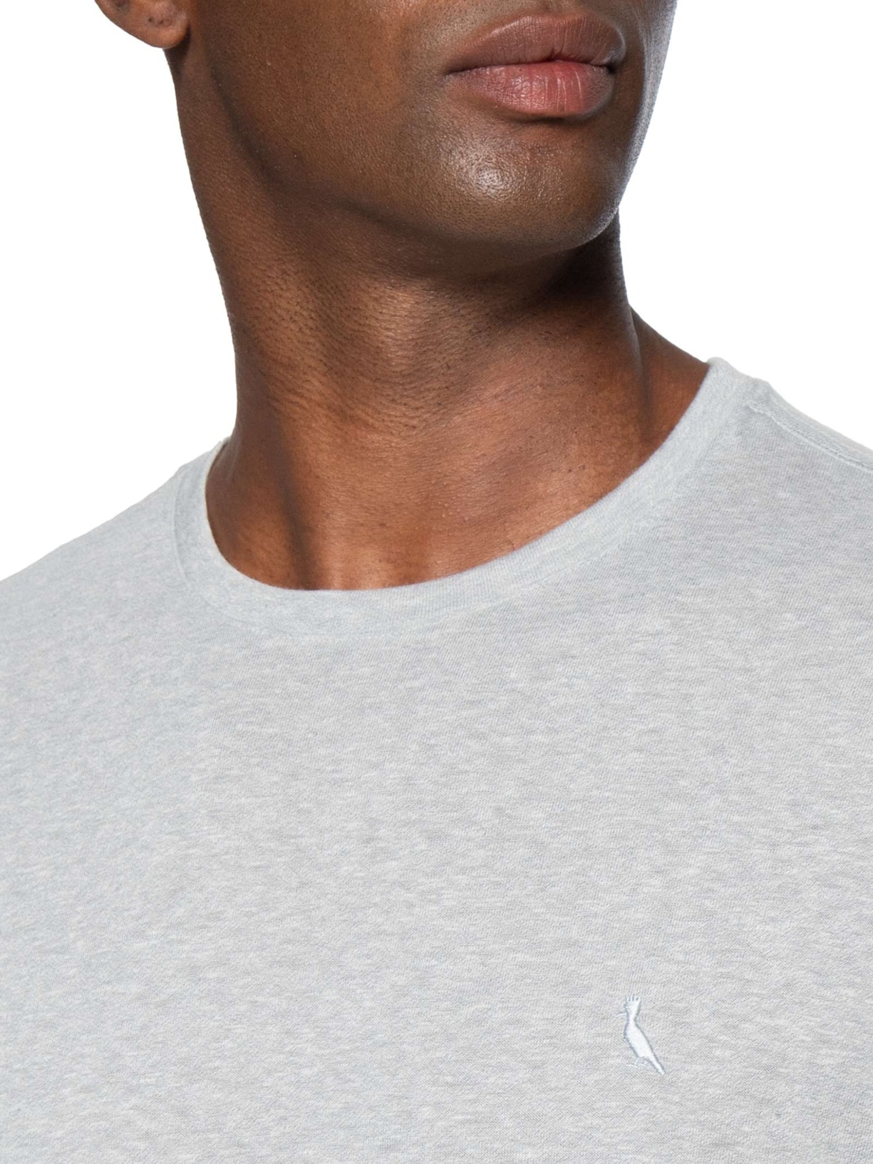 Camiseta Masculina Manga Curta Mescla Cinza Reserva