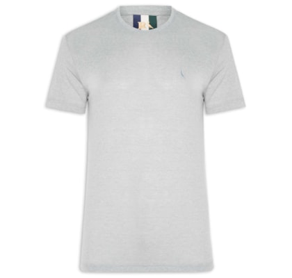 Camiseta Masculina Manga Curta Mescla - Cinza