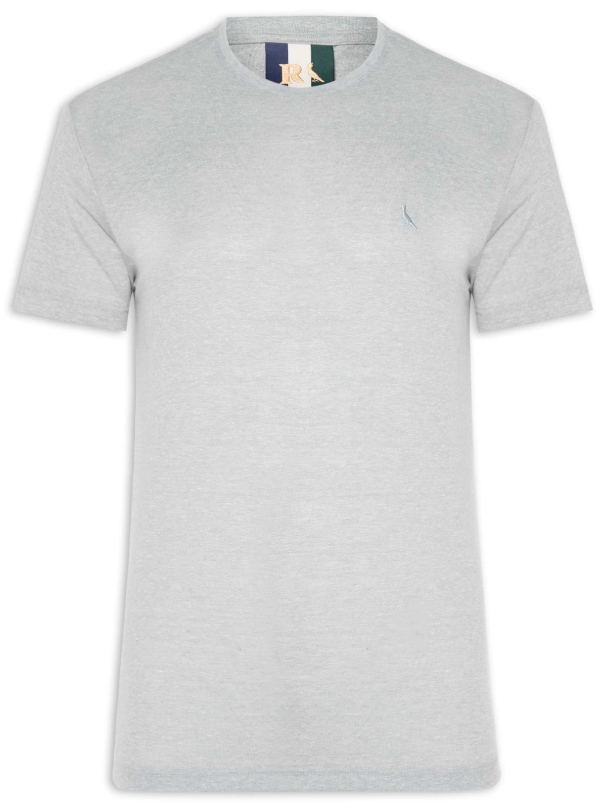 Camiseta Masculina Manga Curta Mescla - Cinza