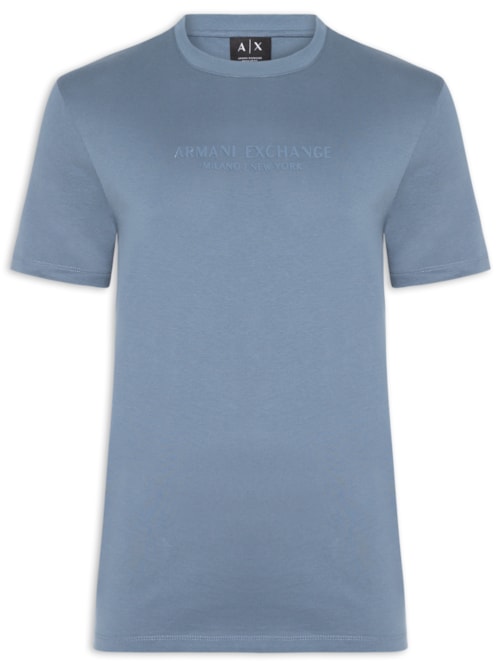 Camiseta Masculina Manga Curta Milano New York - Azul