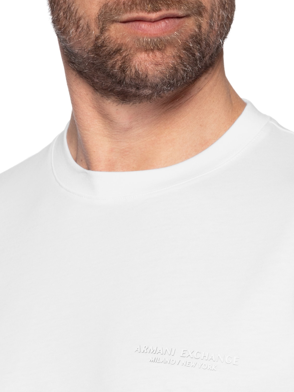 Camiseta Masculina Manga Curta Mini Milano Branco Armani Exchange