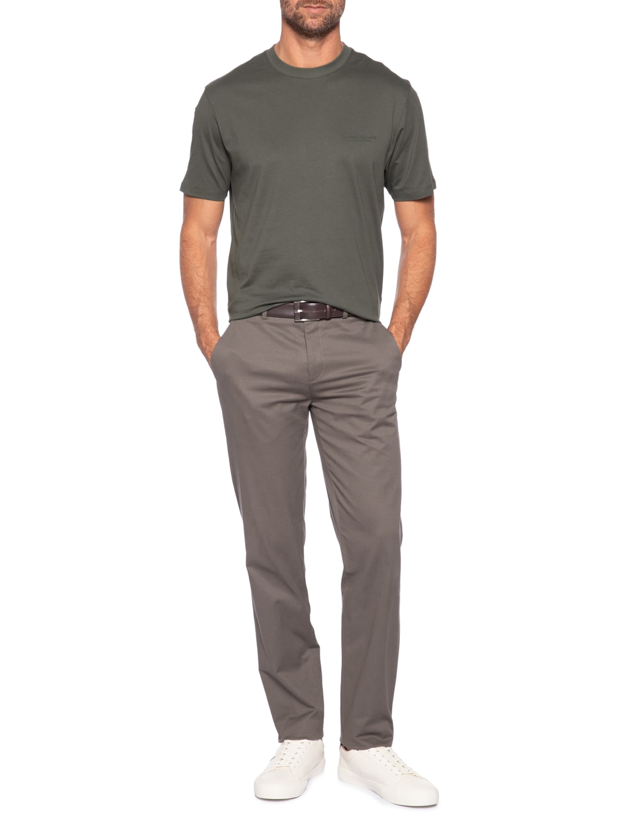 Camiseta Masculina Manga Curta Mini Milano Verde Armani Exchange