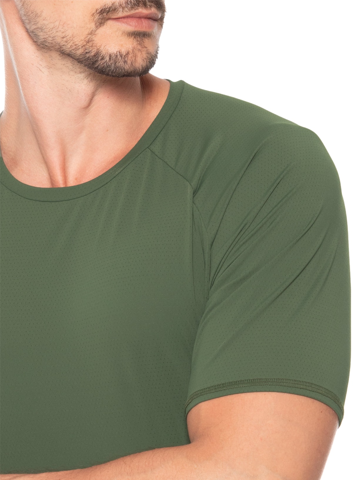 Camiseta Masculina Manga Curta Move Verde Militar Body For Sure