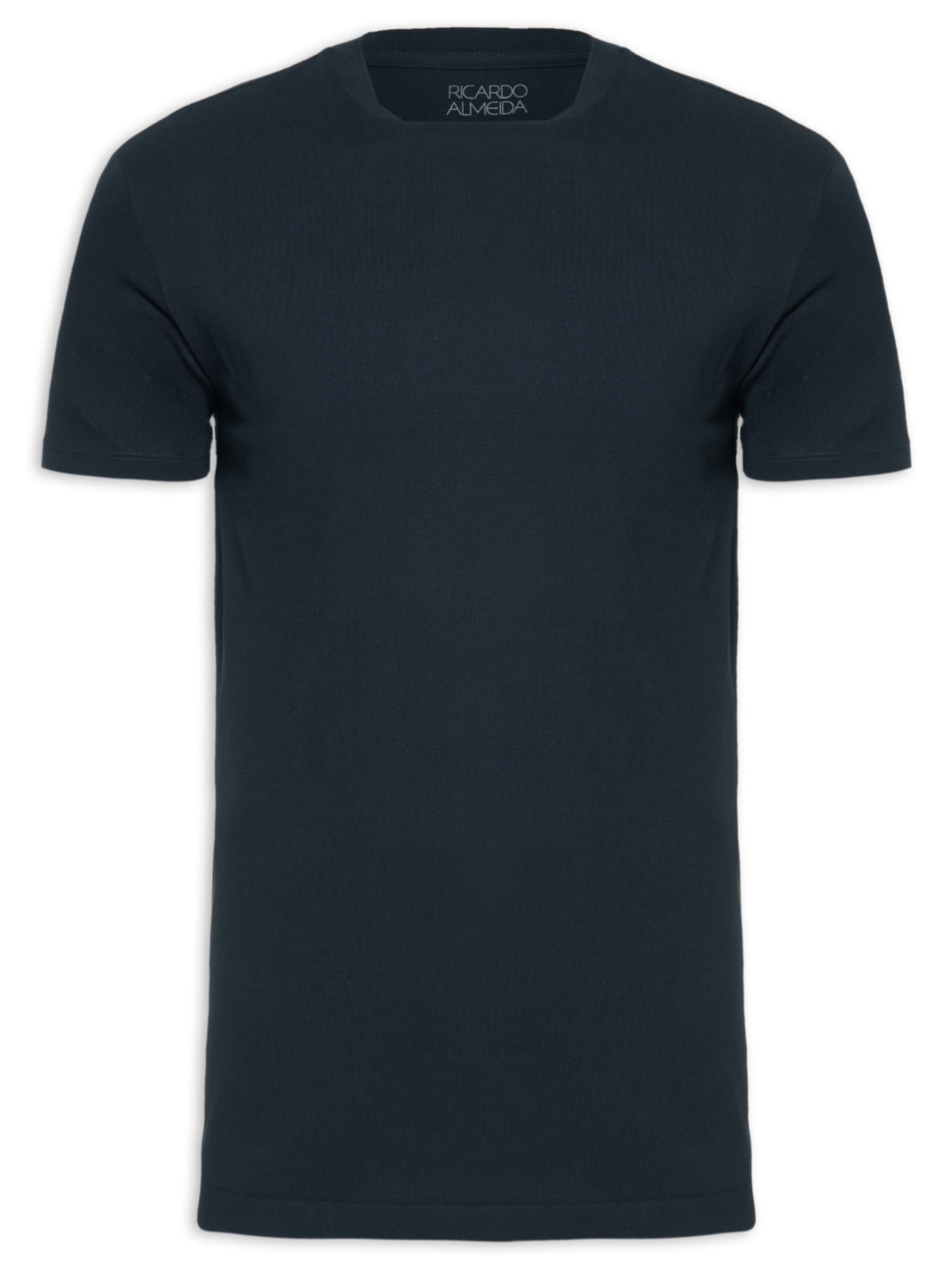 Camiseta Masculina Manga Curta Mpro Decote Quadrado Piquet Hd - Azul