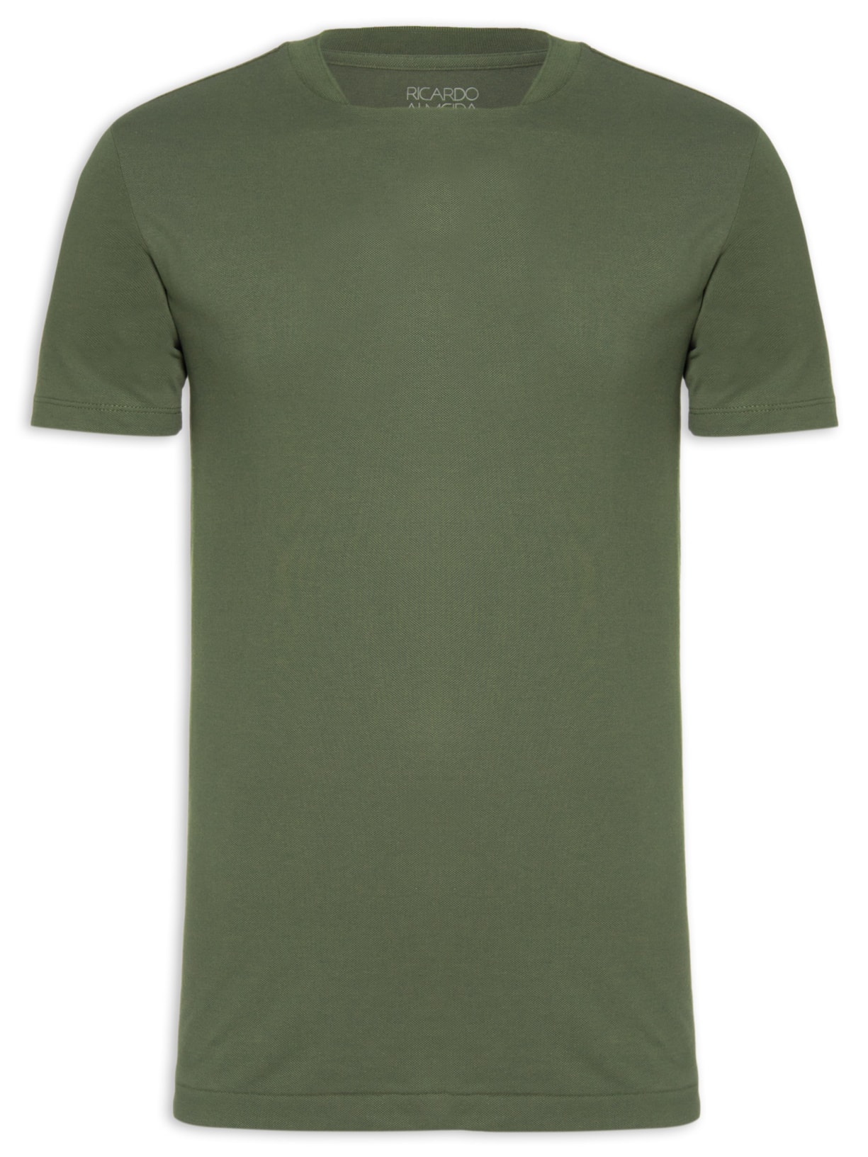 Camiseta Masculina Manga Curta Mpro Decote Quadrado Piquet Hd - Verde