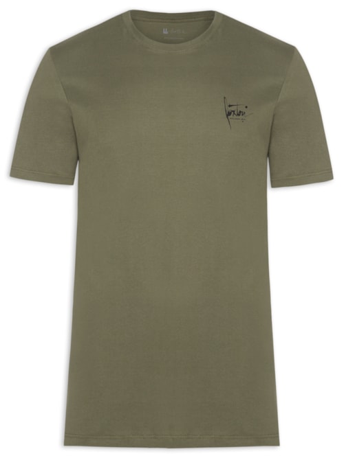 Camiseta Masculina Manga Curta Nanquim - Verde
