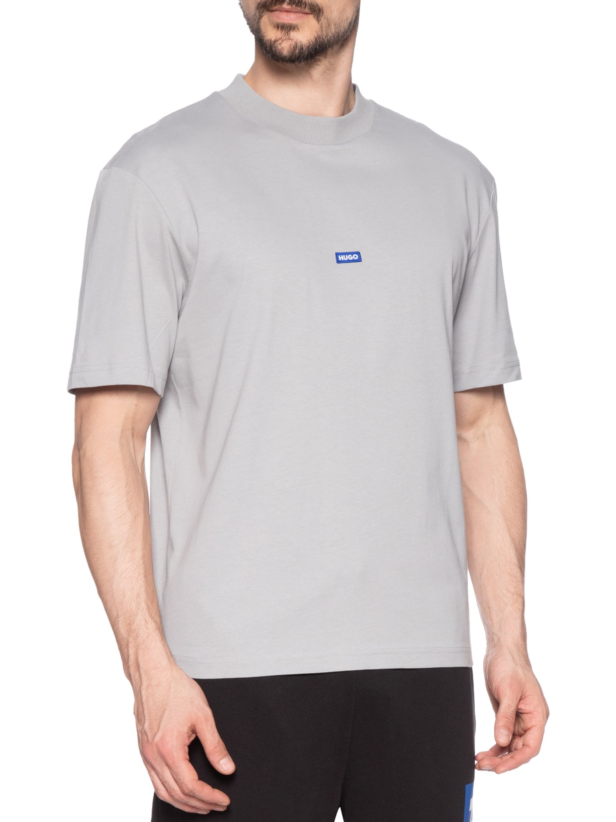 Camiseta Masculina Manga Curta Nieros Cinza Hugo