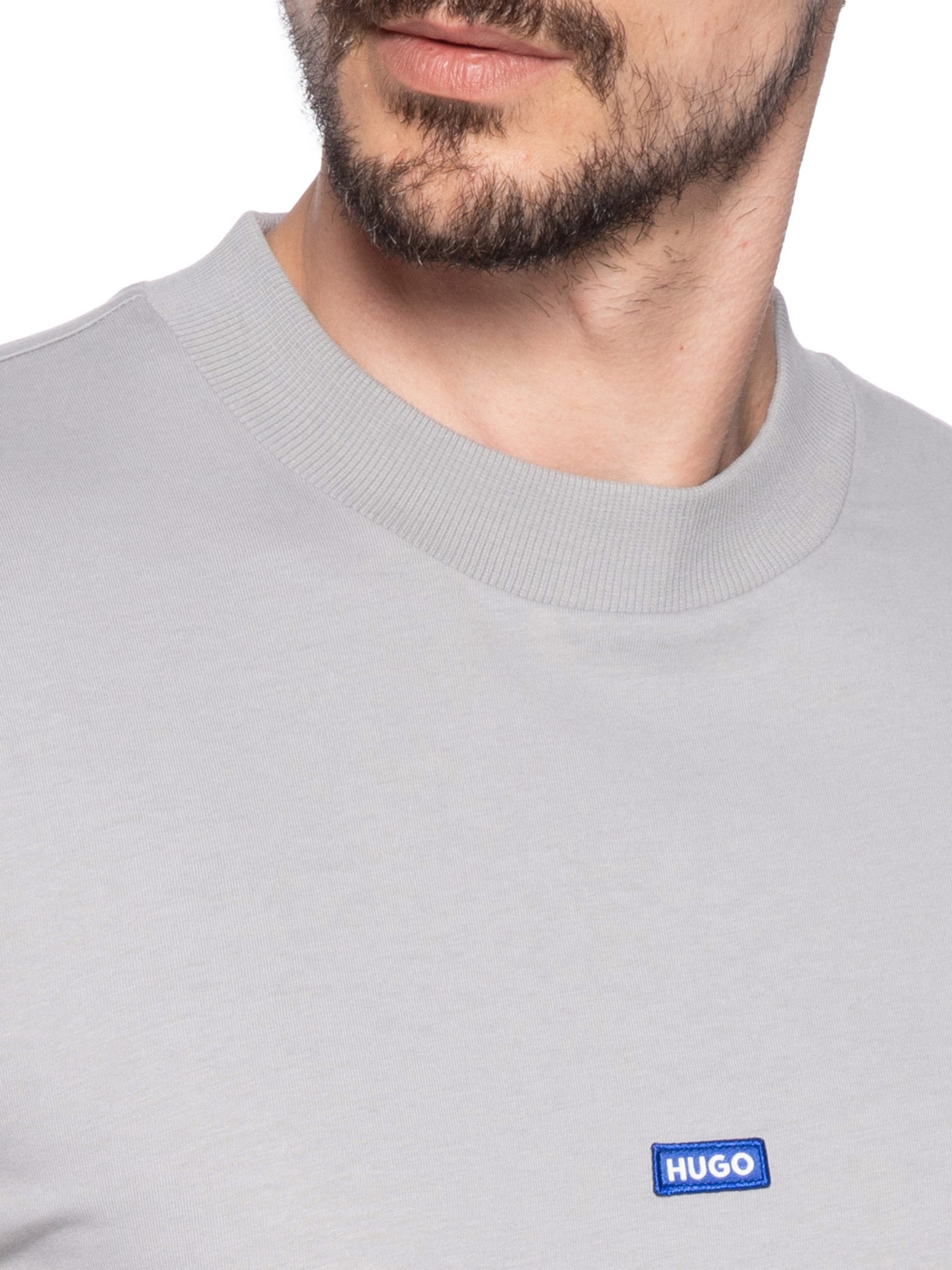 Camiseta Masculina Manga Curta Nieros Cinza Hugo