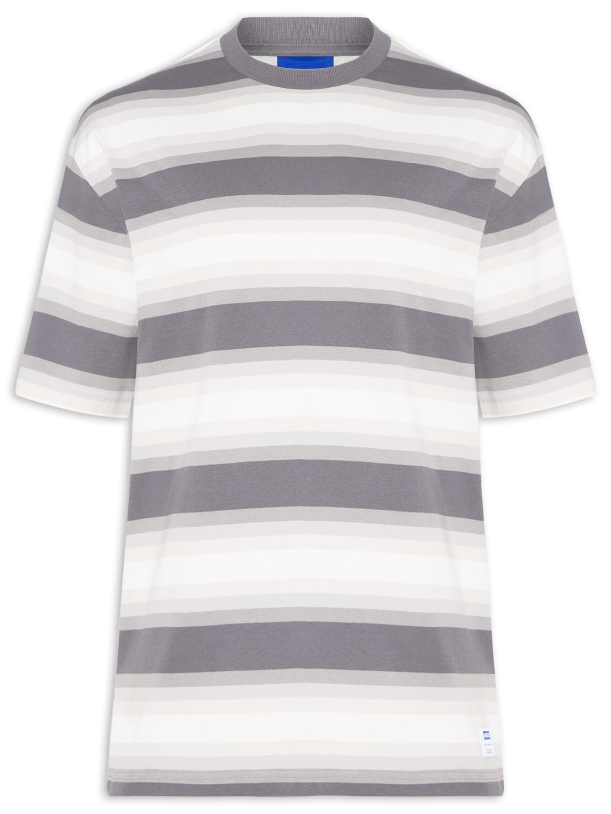 Camiseta Masculina Manga Curta Nisote Cinza Hugo