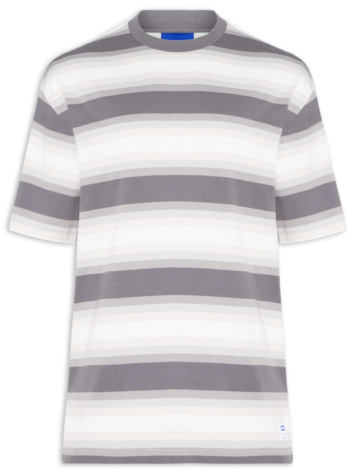 Camiseta Masculina Manga Curta Nisote - Cinza