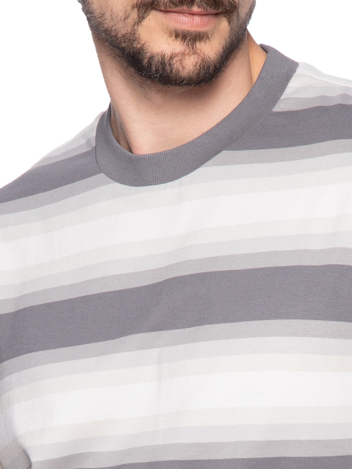 Camiseta Masculina Manga Curta Nisote Cinza Hugo