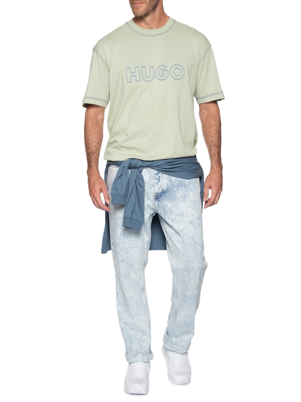 Camiseta Masculina Manga Curta Nitlogo Verde Hugo