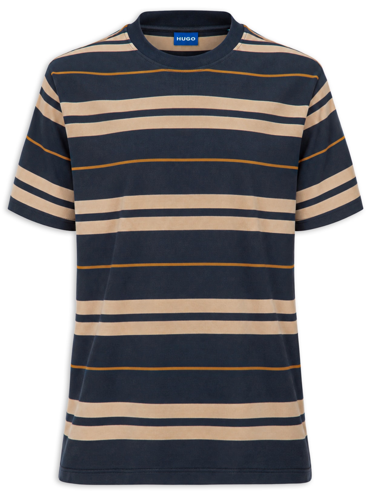Camiseta Masculina Manga Curta Nivarsi Azul Hugo