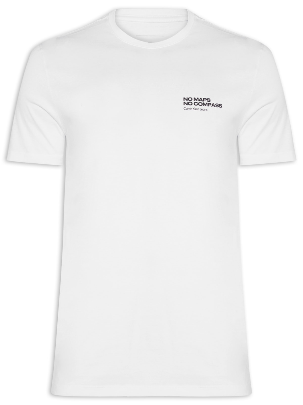 Camiseta Masculina Manga Curta No Maps - Branco