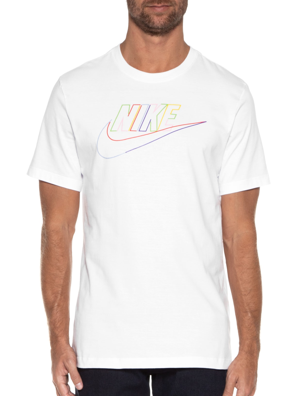 Camiseta Masculina Manga Curta Nsw Tee Club Branco Nike
